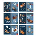 cartes étapes mensuelles après naissance