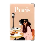motif brunch porte document voiture assurance carte grise permis et ticket parking et stationnement