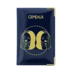 Motif astrologie gémeaux devant porte carte anti-rfid Color Pop