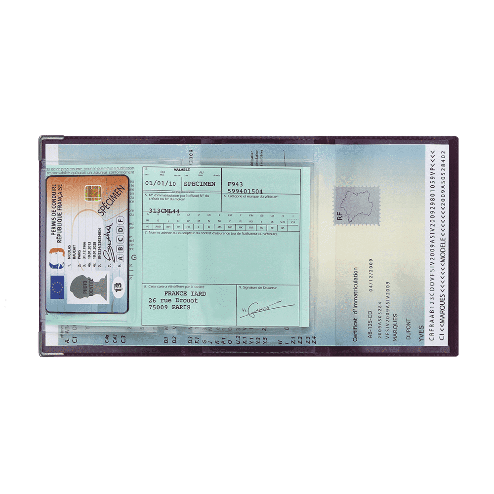 porte papiers moto étui carte grise Color pop fabrication française