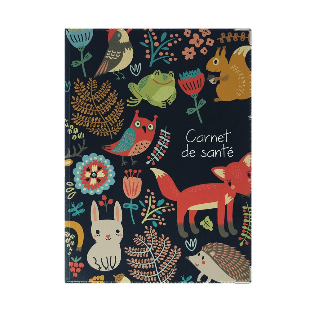 étui carnet de santé enfants cadeau naissance Color pop fabrication française