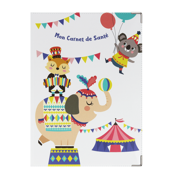 étui carnet de santé enfants cadeau naissance Color pop fabrication française