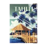 protège passeport color pop anti écornement, anti humidité, passeport standard, passeport monde, protège passeport coloré, motif Tahiti
