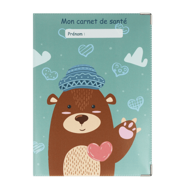 étui carnet de santé enfants cadeau naissance Color pop fabrication française