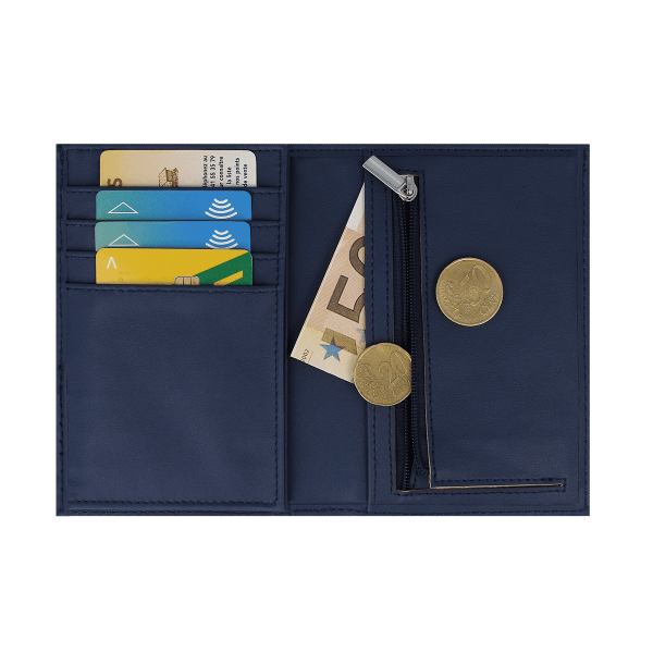 Portefeuille portrait blindé anti-piratage My Color Pop® - anti-RFID - Protection cartes bancaires - Sécurité cartes de crédit - 1 porte-monnaie + cartes + papiers identité - PU - 8,5 x 11 cm -