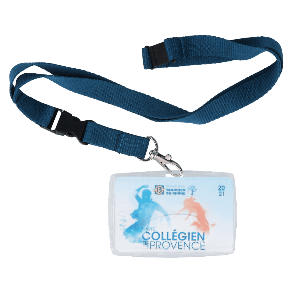 Porte badge transparent avec cordon sécurité Color Pop (Auxence) Maroquinerie Française
