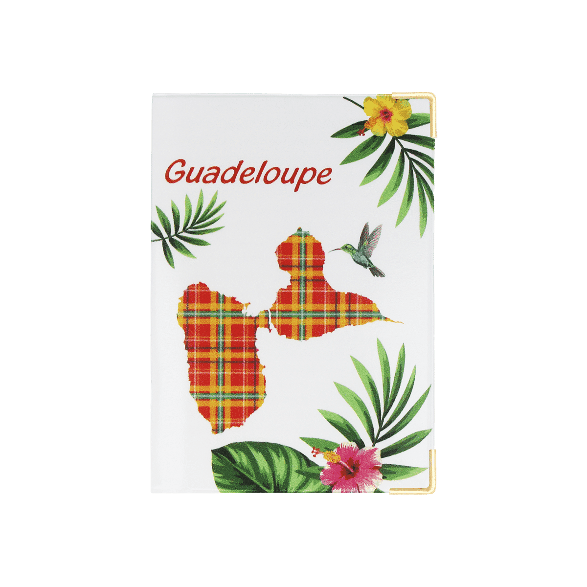 en PVC Accessoires de Voyage - Fabrication française Imprimé Océan Color pop® Protège Passeport Guadeloupe 13,5 x 9,5 x 0,6 cm 