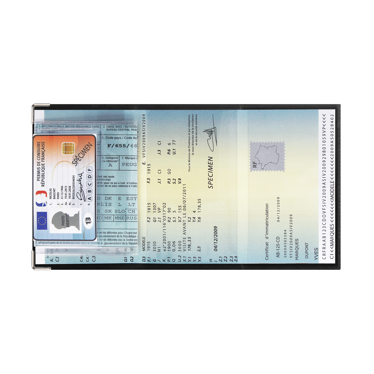 Porte document voiture, collection corse, motif tète de maure, pour nouveau permis, carte grise, nouveau permis, assurance, carte grise, carte stationnement, carte péage