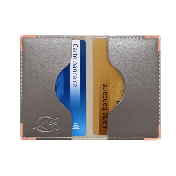 Portefeuille plat anti piratage RFID étui carte bancaire porte carte bancaire Color pop petite maroquinerie made in France fabrication française