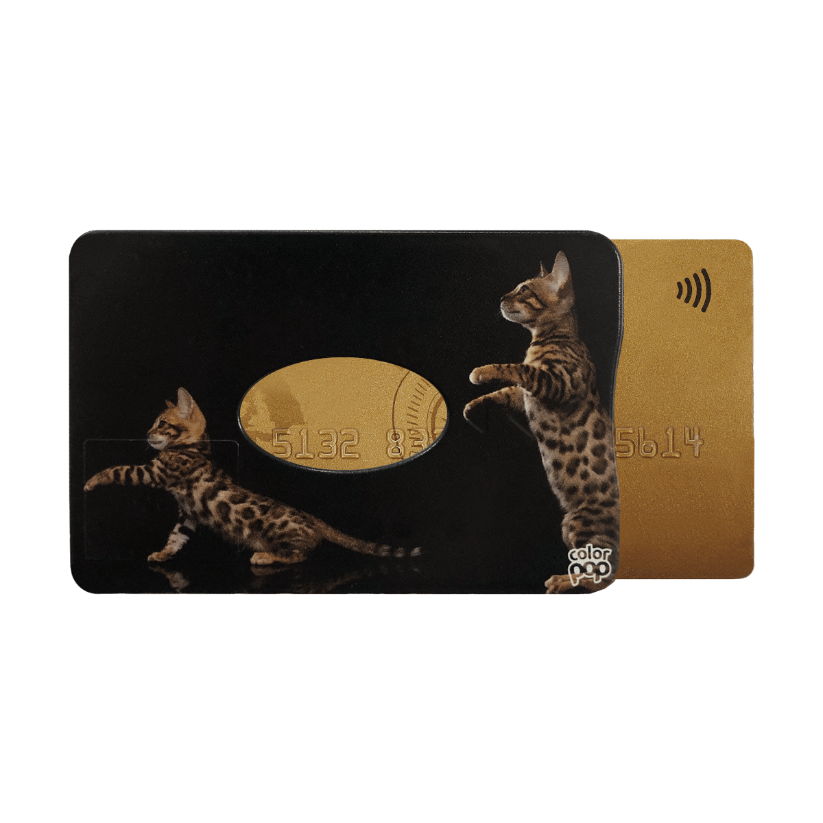 1 chat bengal blindé 613 étui pour carte blindée anti rfid anti piratage