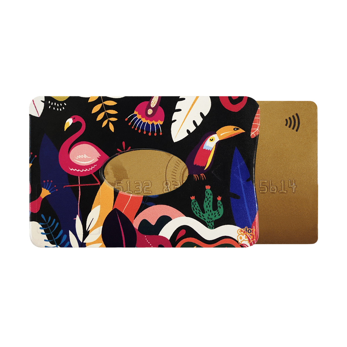 1 flamingo printemps 613 étui pour carte blindée anti rfid anti piratage