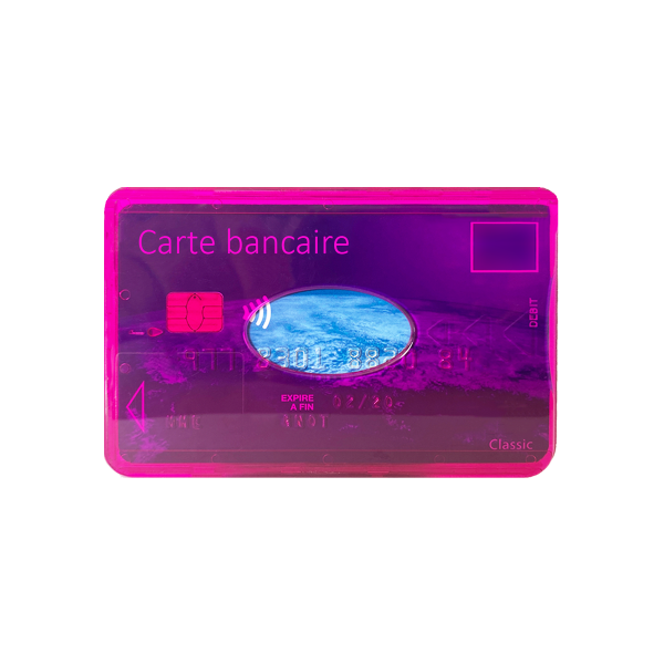 etui carte rigide anti-RFID anti-piratage blindé carte bancaire color pop petite maroquinerie made in france fabrication française