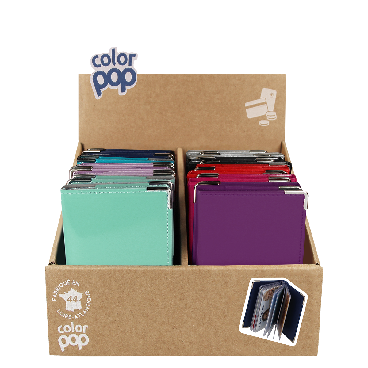 étui cartes fidélité cartes visite Color pop fabrication française