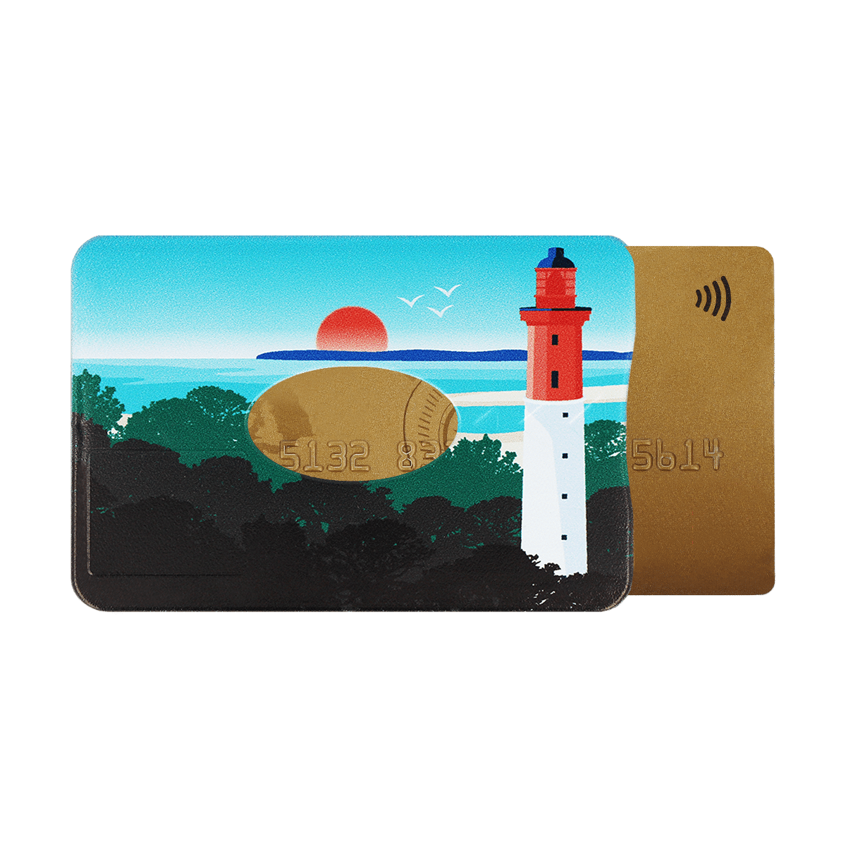 Color Pop Porta Carte Rigido Anti-RFID – Collezione Aquitania – Protezione Per Carte Di Credito – Made In France, Stampa Ferret