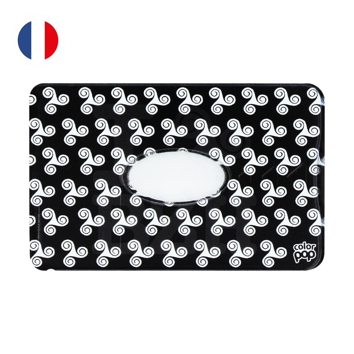 motif brh noir, carte bancaire, carte de crédit, carte anti-rfid, carte anti-piratage, protège carte bancaire, étui pour carte bancaire ou carte de crédit