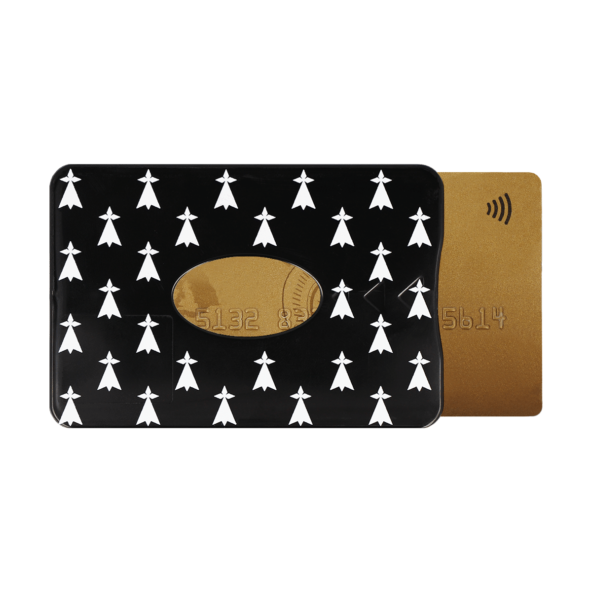 motif drapeau noir, carte bancaire, carte de crédit, carte anti-rfid, carte anti-piratage, protège carte bancaire, étui pour carte bancaire ou carte de crédit