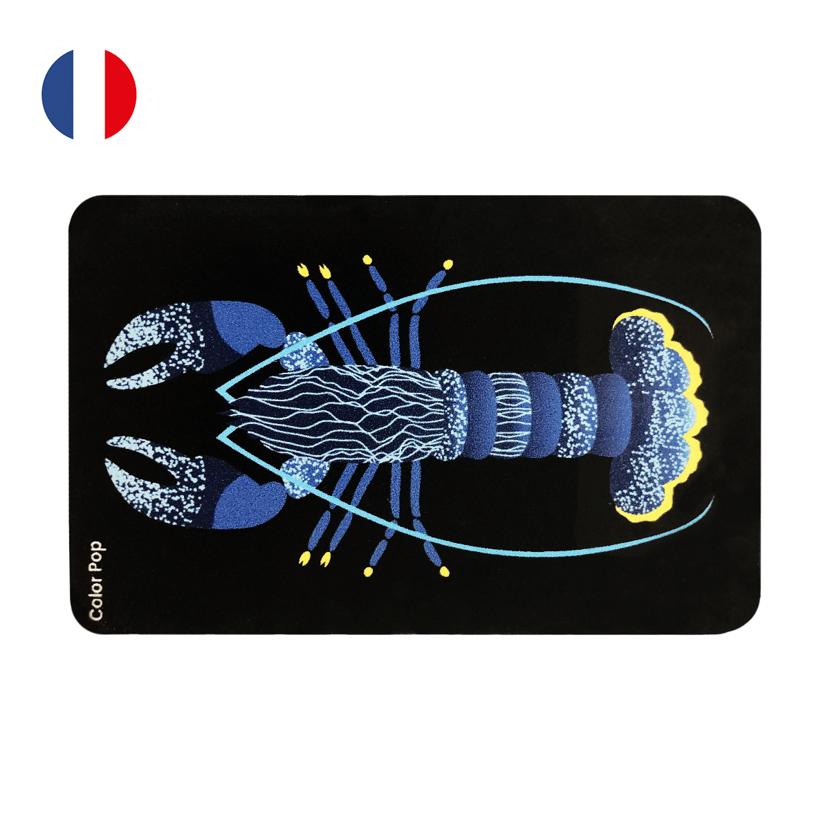 motif homard bleu, carte bancaire, carte de crédit, carte anti-rfid, carte anti-piratage, protège carte bancaire, étui pour carte bancaire ou carte de crédit