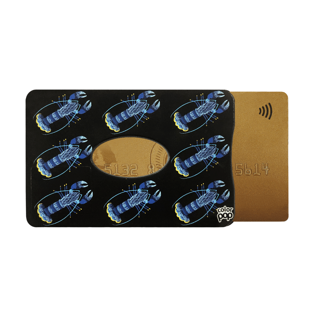 motif homard bleu, carte bancaire, carte de crédit, carte anti-rfid, carte anti-piratage, protège carte bancaire, étui pour carte bancaire ou carte de crédit