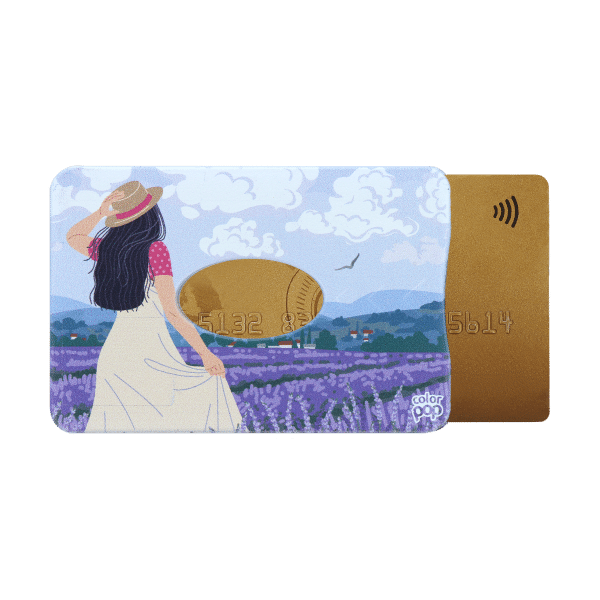 motif lavande boheme, carte bancaire, carte de crédit, carte anti-rfid, carte anti-piratage, protège carte bancaire, étui pour carte bancaire ou carte de crédit