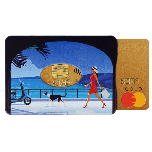 étui carte rigide anti-rfid anti-piratage Color pop fabrication française