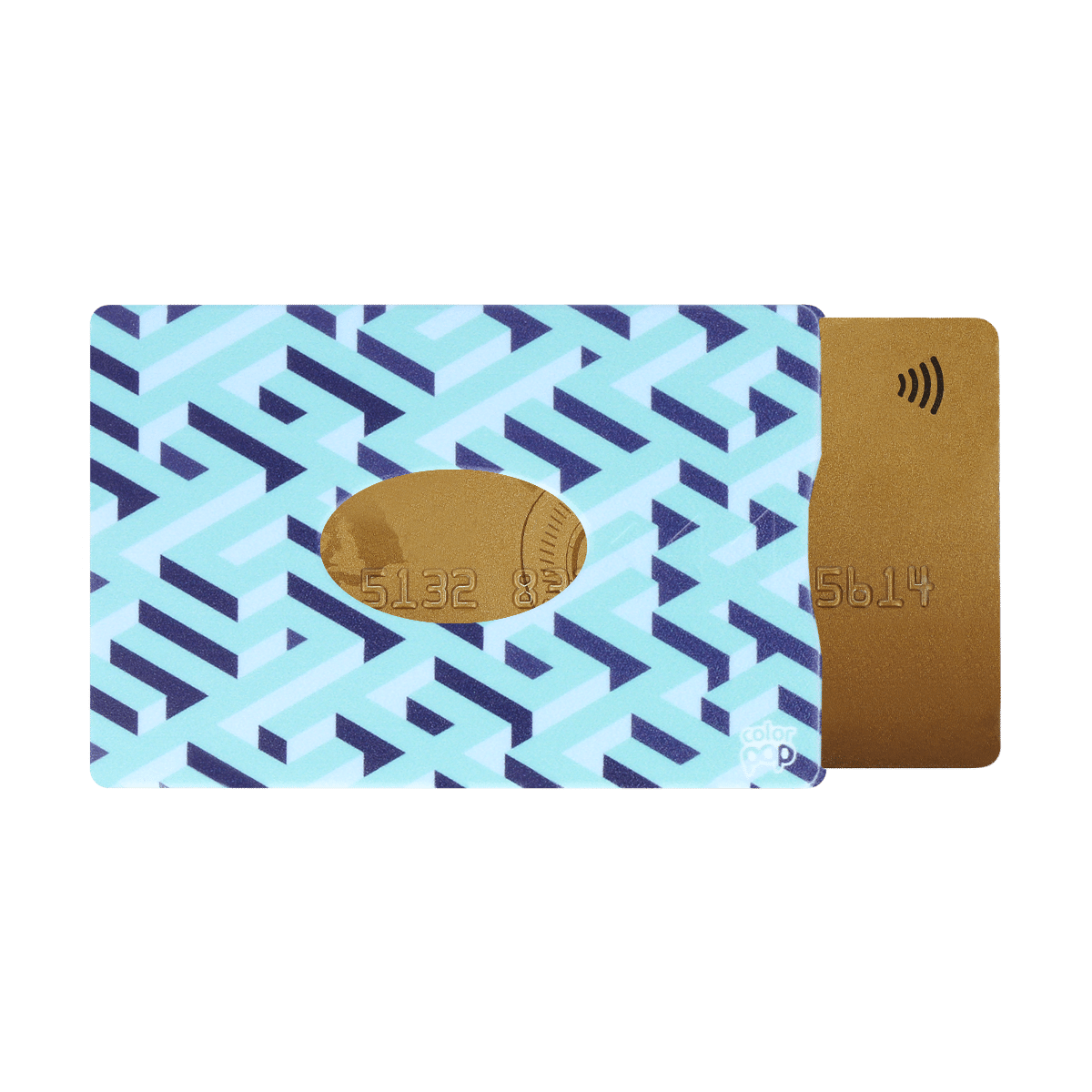 motif labyrinthe, carte bancaire, carte de crédit, carte transport, badge, carte cantine, protège carte bancaire, étui pour carte bancaire ou carte de crédit
