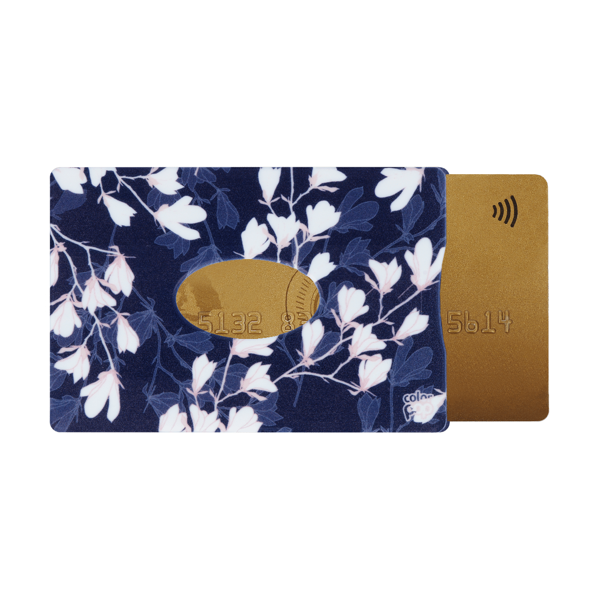 motif magniola, carte bancaire, carte de crédit, carte transport, badge, carte cantine, protège carte bancaire, étui pour carte bancaire ou carte de crédit