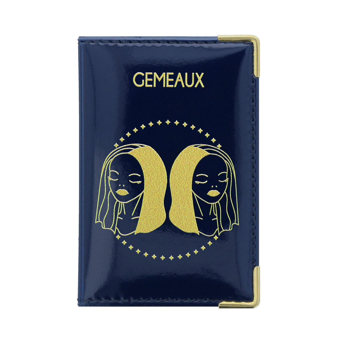 Motif astrologie gémeaux devant porte carte anti-rfid Color Pop