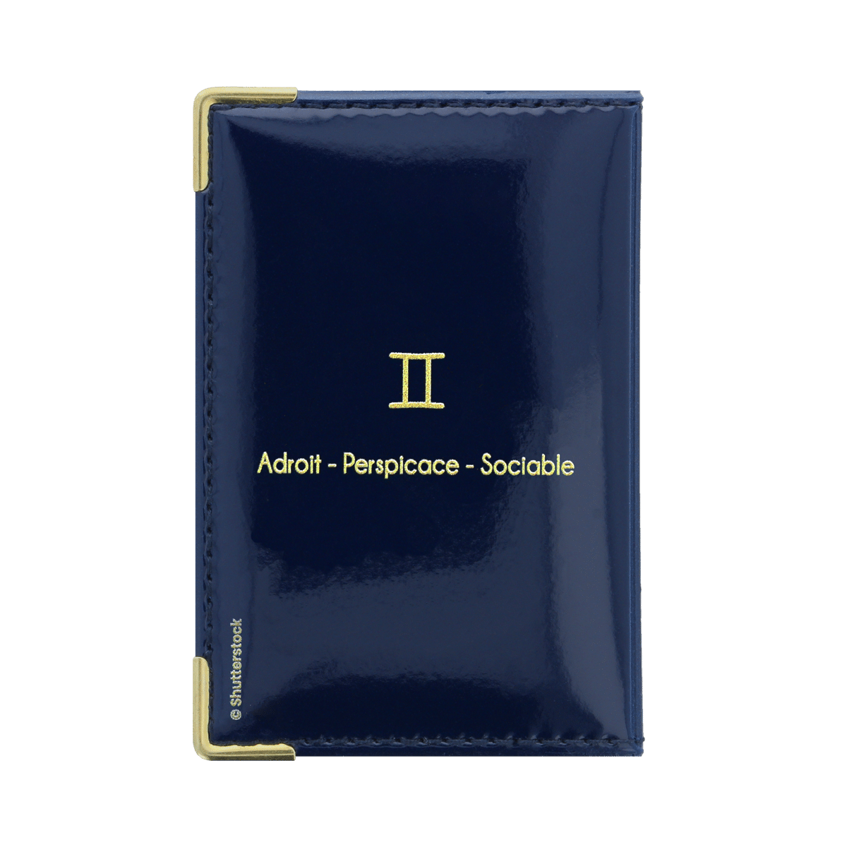 Motif astrologie gémeaux derrière porte carte anti-rfid Color Pop