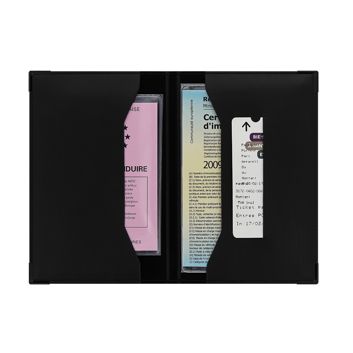 Porte document voiture, collection corse, motif tète de maure, pour ancien permis, carte grise, nouveau permis, assurance, carte grise, carte stationnement, carte péage