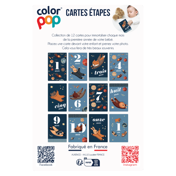 Color Pop cartes étapes kit naissance fabrication française