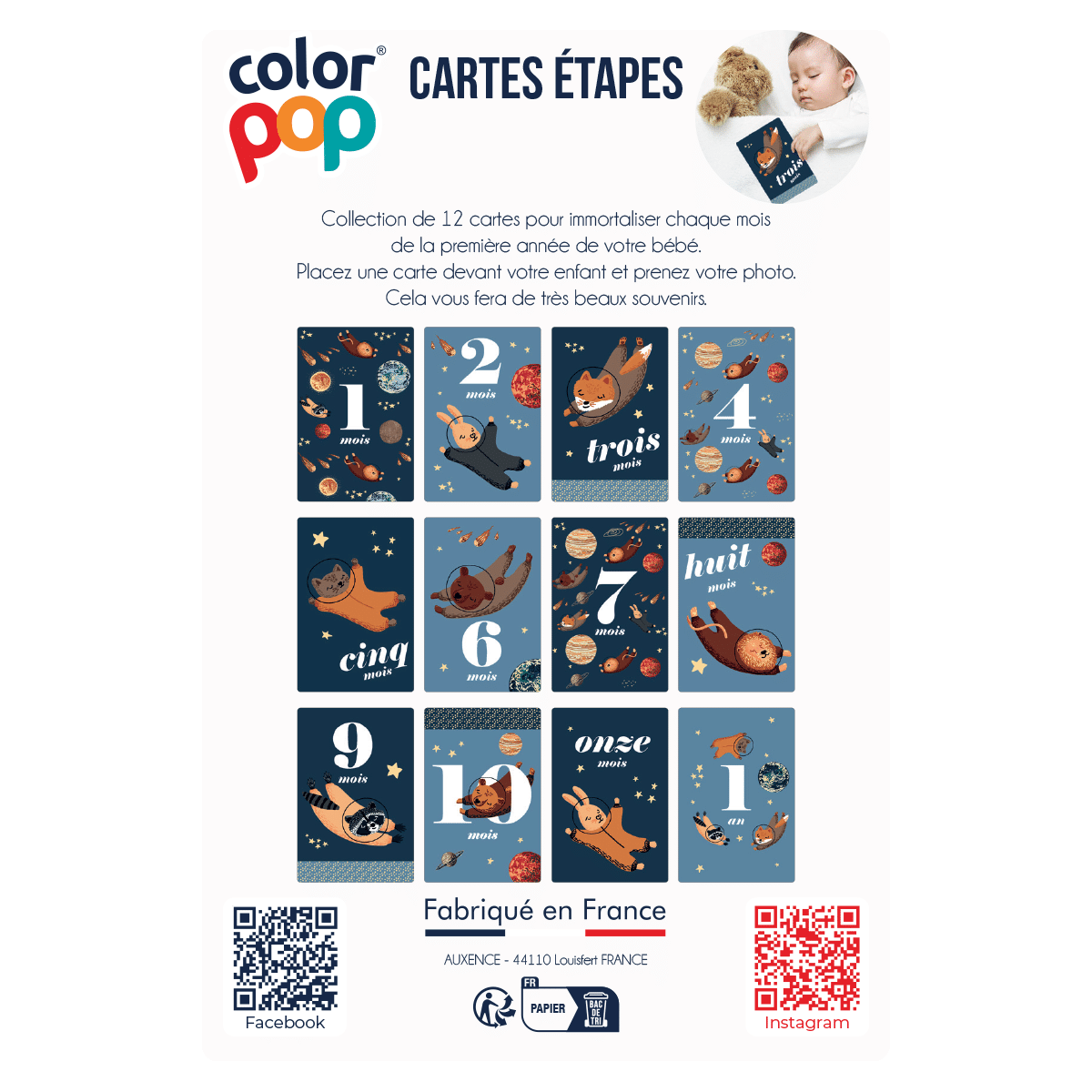 Color Pop cartes étapes kit naissance fabrication française