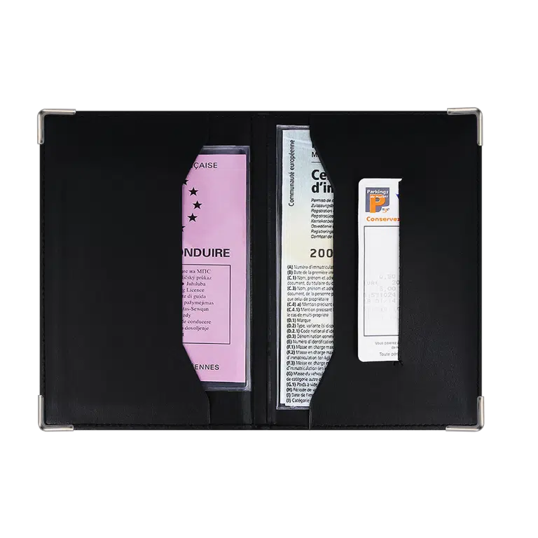 color pop porte papiers voiture carte grise permis de conduire fabrication française maroquinerie