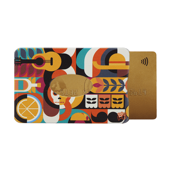 etui anti-piratage anti-rfid protection carte de creditcolor pop