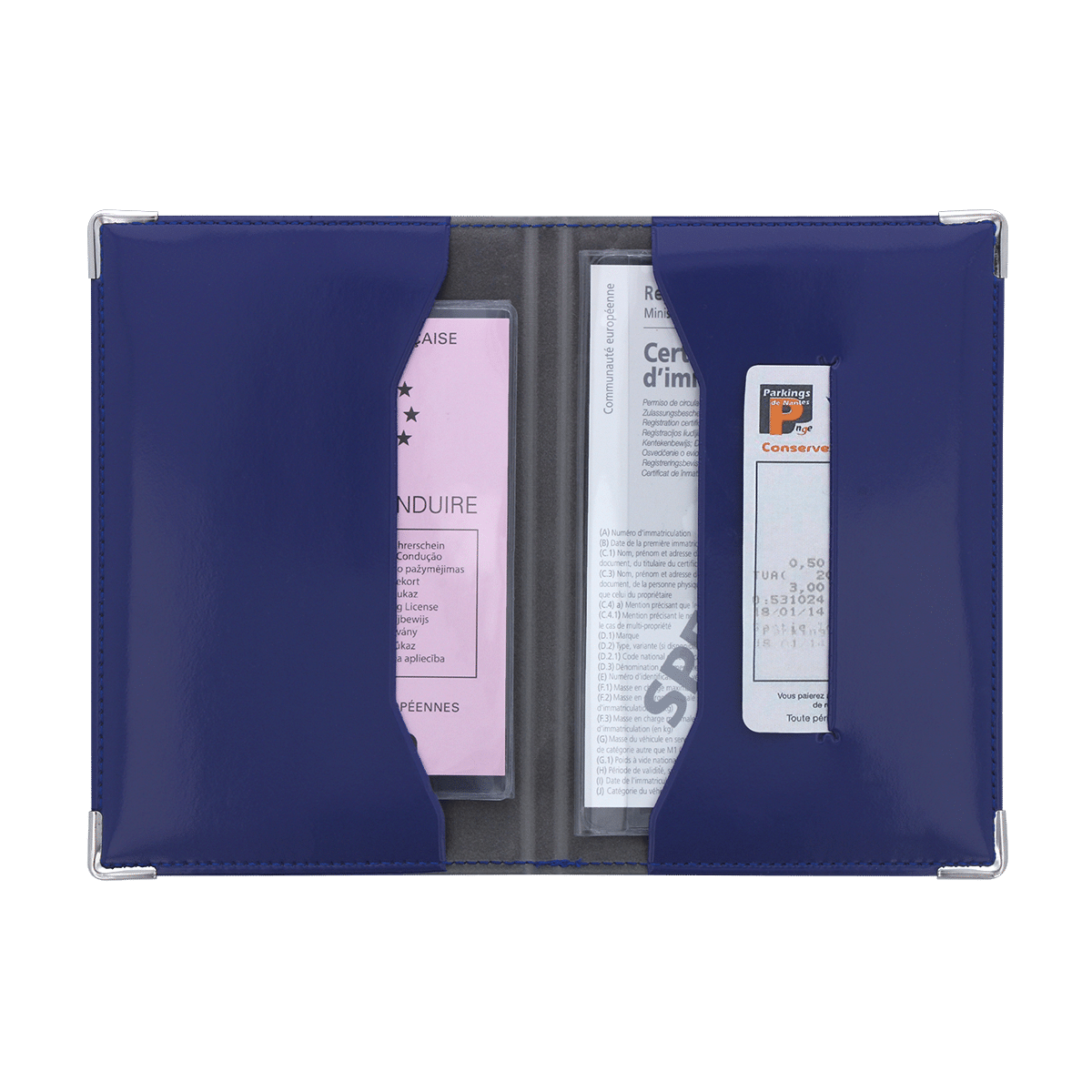 porte-papiers voiture étui carte grise permis de conduire Color pop fabrication française