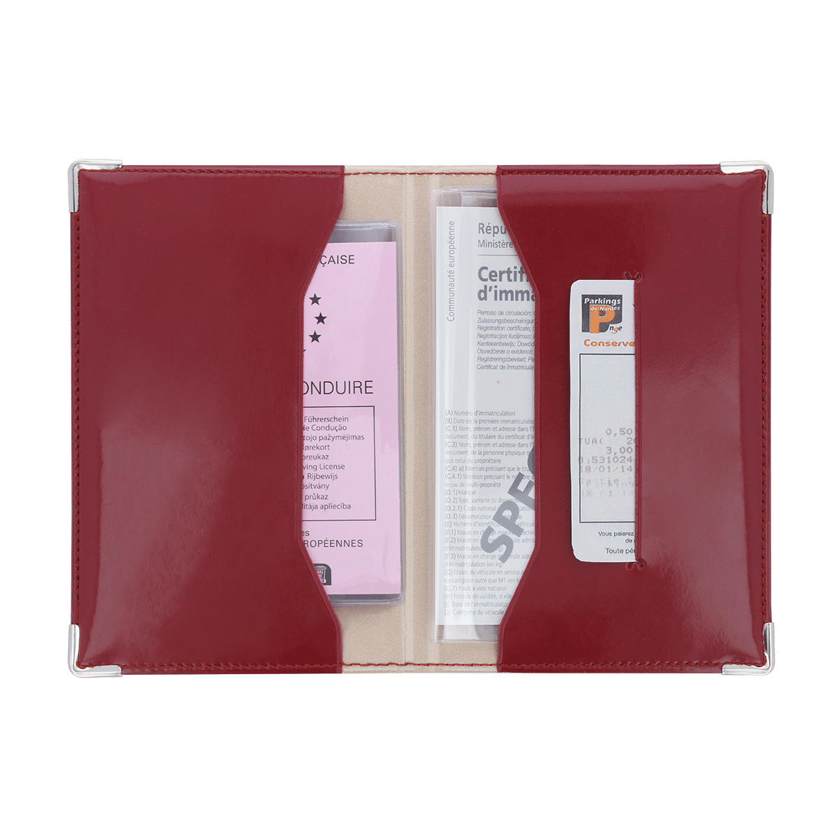 porte-papiers voiture étui carte grise permis de conduire Color pop fabrication française