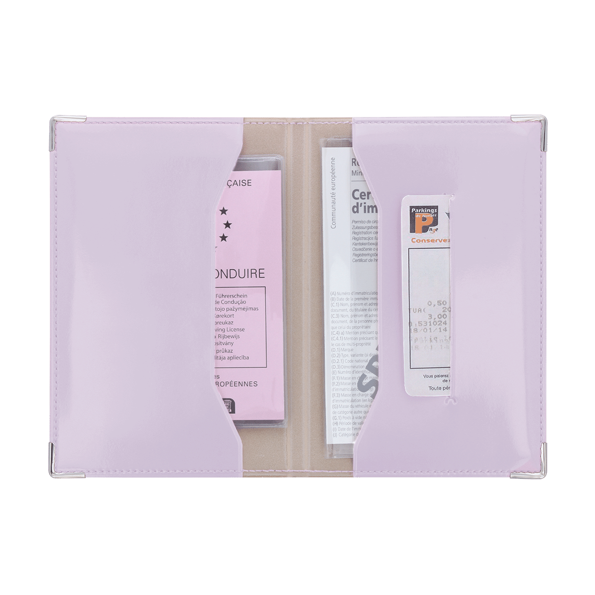 porte-papiers voiture étui carte grise permis de conduire Color pop fabrication française