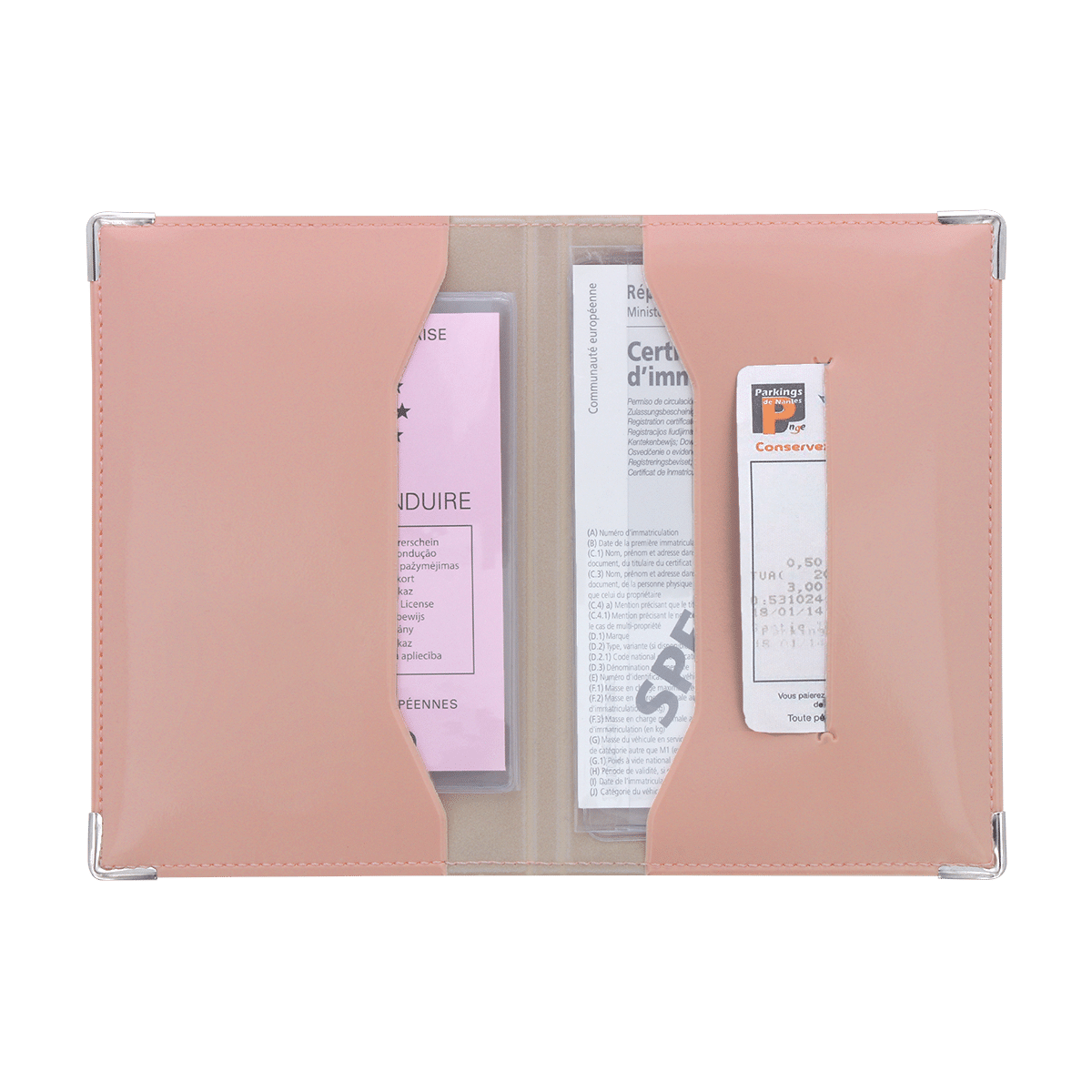 porte-papiers voiture étui carte grise permis de conduire Color pop fabrication française