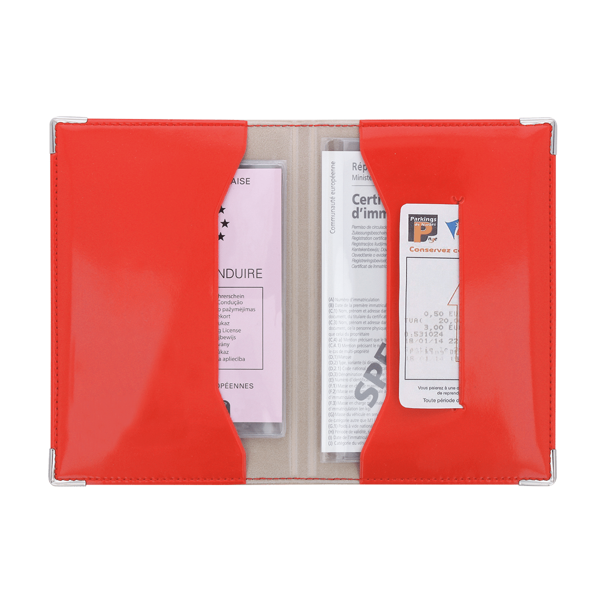 porte-papiers voiture étui carte grise permis de conduire Color pop fabrication française