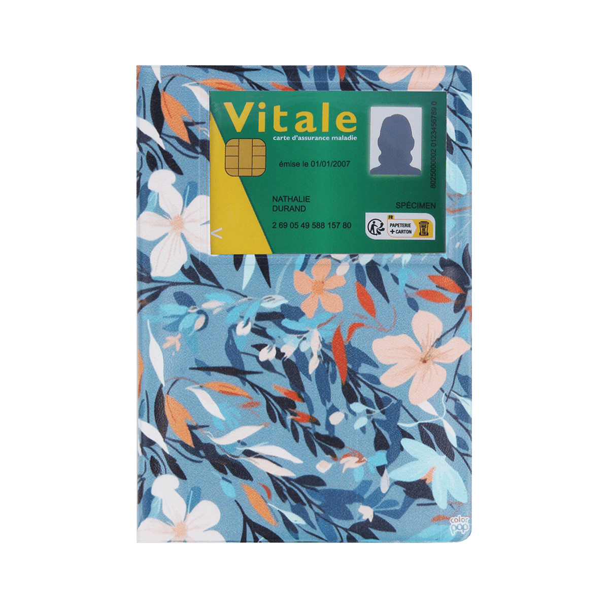 dossier santé ordonnances carte vitale carte mutuelle Color pop fabrication française