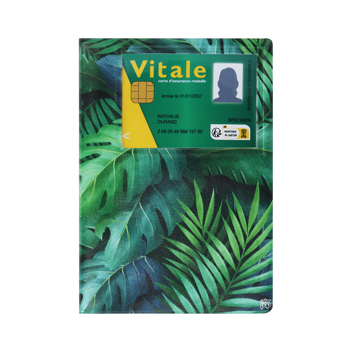 dossier santé ordonnances carte vitale carte mutuelle Color pop fabrication française