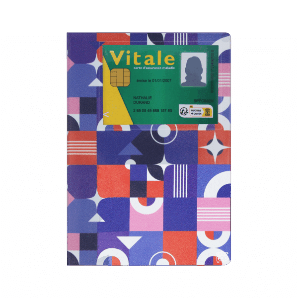 dossier santé ordonnances carte vitale carte mutuelle Color pop fabrication française