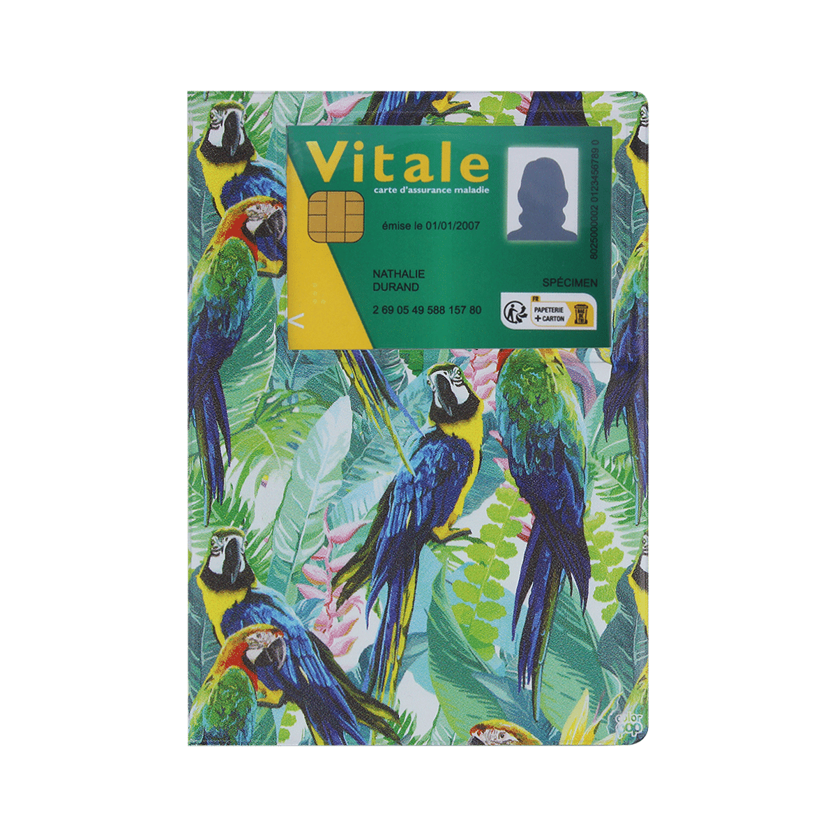 dossier santé ordonnances carte vitale carte mutuelle Color pop fabrication française